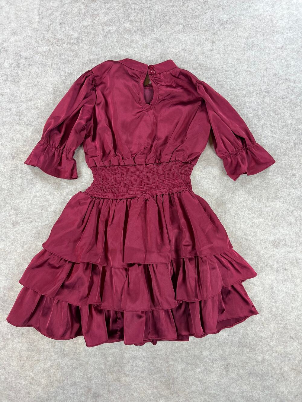 Evie's Closet Cardinal Red Simplicity Dress Bow Ruffles Smocked Size 6 NEW